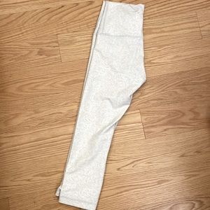 Lululemon White & Grey Mid Leggings